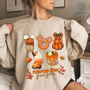 Disneyland Mickey Thanksgiving Pumpkin Snacks Png | Pumpkin Spice Season Png Digital Download | Fall Vibes | Happy Thanksgiving Png File