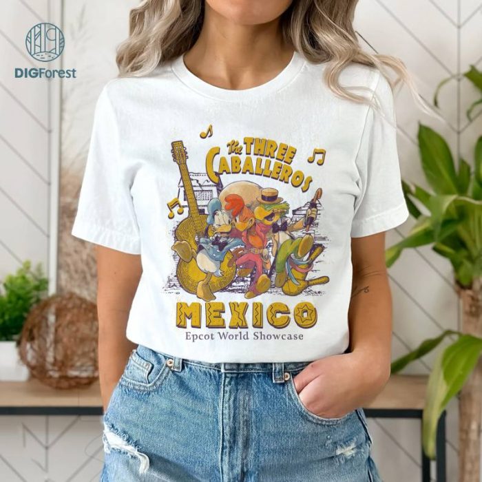 Disney The Three Caballeros Mexico Vintage Png, The Three Caballeros Epcot World Tour Png, Margaritas Epcot Png, Disneyland Png, Sublimation Design