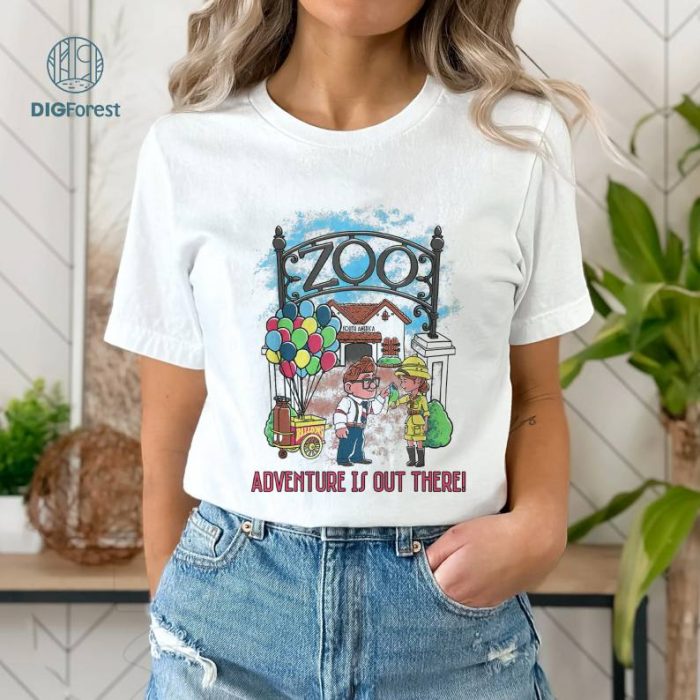 Disney Pixar Up Adventure Is Out There Png, Up Movie Shirt, Carl And Ellie Png, Disneyland Couple, Paradise Falls Shirt, Matching Couple Shirts