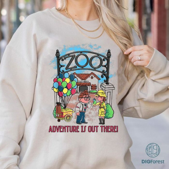 Disney Pixar Up Adventure Is Out There Png, Up Movie Shirt, Carl And Ellie Png, Disneyland Couple, Paradise Falls Shirt, Matching Couple Shirts