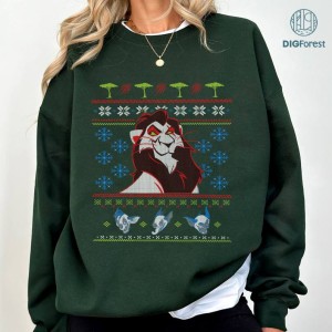 Disney The Lion King Ugly Sweater Shirt, Scar Lion King Christmas PNG, Hakuna Matata Christmas Sweater, Christmas Gifts