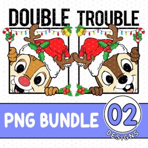 Disney Chip and Dale Christmas Png, Chip n Dale Double Trouble Png, Disneyland Christmas Couple Png, Couple Matching Png, Xmas Gifts, Digital Download