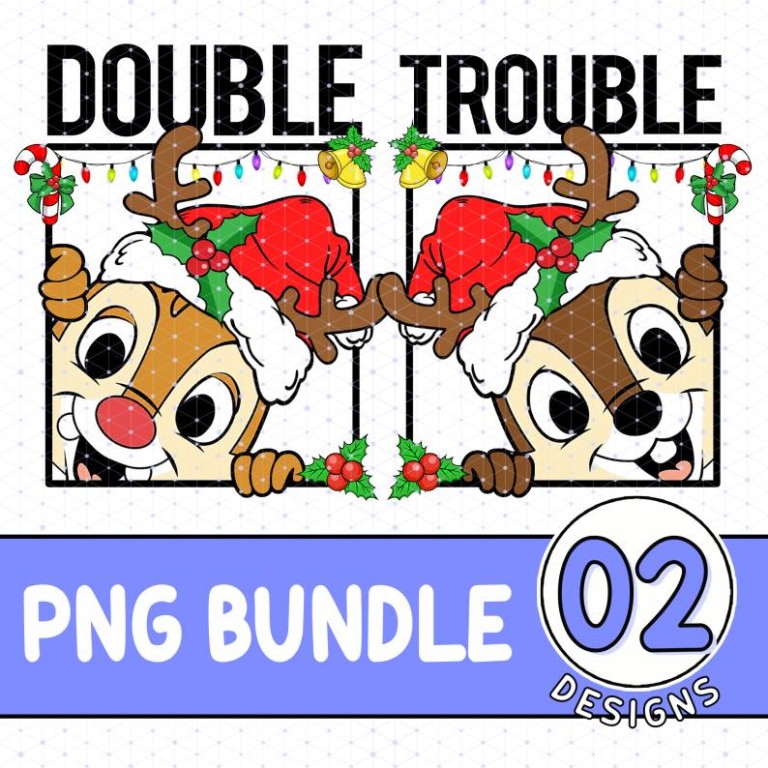 Disney Chip and Dale Christmas Png, Chip n Dale Double Trouble Png