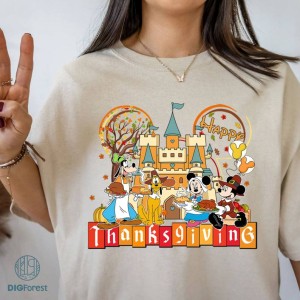 Disneyland Happy Thanksgiving Png | Disney Mickey Thanksgiving Png | Fall Vibes | Disneyland Castle Thanksgiving Shirt | Magic Kingdom Png Download