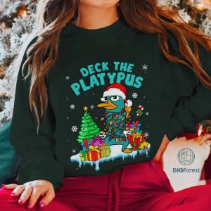 Perry Deck The Platypus Christmas Light Png, Phineas And Ferb Perry Christmas Png, Christmas Shirt, Family Shirts