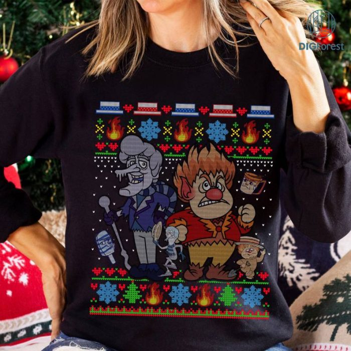 Miser Brothers Christmas Sweater, Ugly Christmas PNG, Miser Brothers Heat Miser Snow Miser Shirt, the Year Without Santa Claus