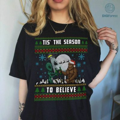 Christmas Sweatshirt | Retro Christmas Tis The Season PNG| Cute Chritmas Sweatshirt | 'Tis The Season Sweatshirt | Holiday Apparel