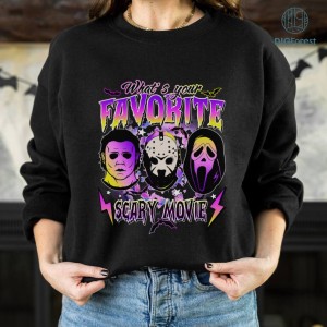 What's Your Favorite Scary Shirt, Horror Movie Halloween Shirt, Michael Myers, Jason Voorhees, Scream Movie, Friday the 13th, Halloween Gift