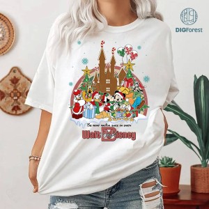 Disney Mickey and Friends Christmas Png, The Most Magical Place On Earth Png, Huey Dewey Louie Shirt, Walt Disneyworld, Disneyland Christmas`