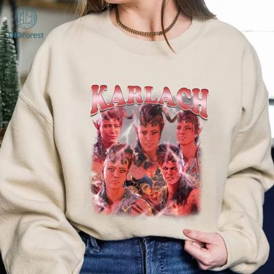 Karlach Baldurs Gate 3 T-Shirt, Baldur's Gate 3 Png, Karlach Vintage Rap Png, Shadowheart Astarion Bulders Gale, Game Gamer Shirt