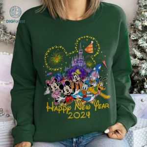 Digital Download | Disney Mickey New Year Png | Magic Kingdom Happy New Year Shirt | New Year 2024 | New Year Sublimation | Mickey & Friends New Year Png