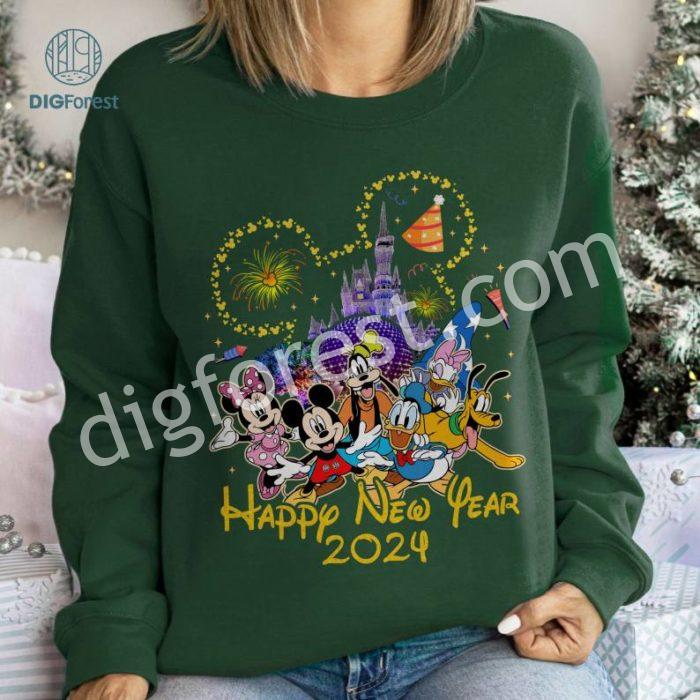 Digital Download | Disney Mickey New Year Png | Magic Kingdom Happy New Year Shirt | New Year 2024 | New Year Sublimation | Mickey & Friends New Year Png