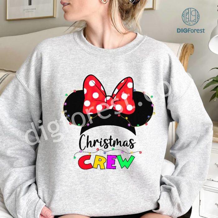 Digital Download | Disney Minnie Christmas Crew Png | Christmas Sublimation Shirt | Christmas Mickey Minnie Png | Mouse Christmas Png | Christmas Png