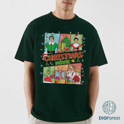 Christmas Movie Friends PNG – Retro Christmas PNG, Holiday Movie Design, Xmas Gift