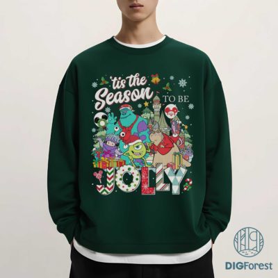 Disney Monsters Inc Tis the Season PNG – Monsters Inc Christmas Shirt, Disneyland Very Merry PNG