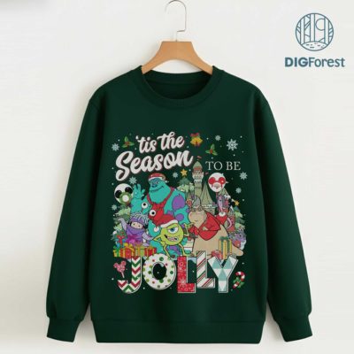 Disney Monsters Inc Tis the Season PNG – Monsters Inc Christmas Shirt, Disneyland Very Merry PNG