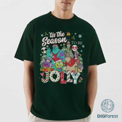 Disney Monsters Inc Tis the Season PNG – Monsters Inc Christmas Shirt, Disneyland Very Merry PNG
