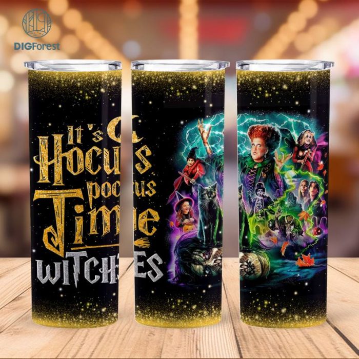 Hocus Pocus Tumbler, 20oz Skinny Tumbler, Sanderson Sisters Tumbler, Halloween Witch Skinny Tumbler, Halloween Gift, Halloween Sisters