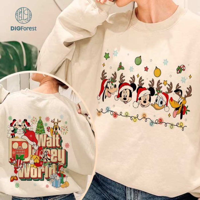 Disney Mickey And Friends Christmas PNG, Walt Disneyworld Christmas Sweatshirt, Disneyland Christmas, Mickey's Very Merry Christmas Party 2023