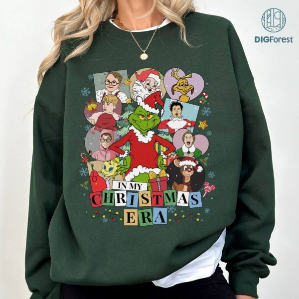 Grinchmas In My Christmas Era Png Grinchmas Christmas Sweatshirt Christmas Movie Shirt Merry