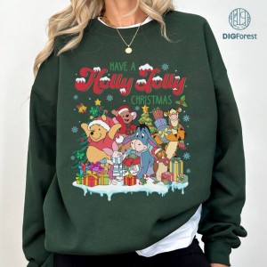 The Pooh Have A Holly Jolly Christmas Sweatshirt, Pooh and Friends Christmas Shirt, Disneyland Christmas, Mickey's Very Merry Christmas