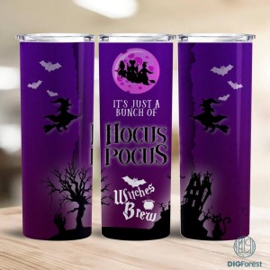 Hocus Pocus Tumbler Wrap, 20 oz Skinny Tumbler Sublimation Design, Halloween Tumbler Straight Wrap, Digital Download Witch Halloween Tumbler