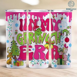 Grinch Christmas 20oz Skinny Tumbler Wrap | Grinchmas Design Sublimation PNG | The Grinch Tumbler Wrap PNG | Instant Digital Download