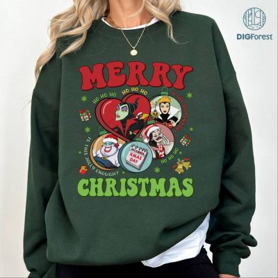 Disney Villains Merry Christmas PNG, Vintage Villains Squad Shirt, Bad Witches Club Shirt, Walt Disneyworld, Merry Christmas 2023