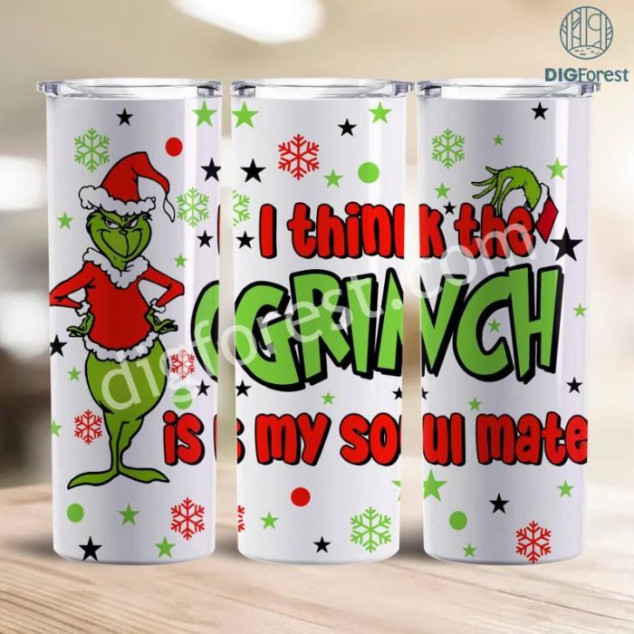 Grinch Christmas 20 oz Skinny Tumbler Wrap | Grinchmas Design Sublimation PNG | The Grinch Tumbler Wrap PNG | Instant Digital Download