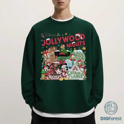 Disney Jollywood Nights Christmas PNG – Mickey & Friends Studios Holiday Design, Instant Digital Download