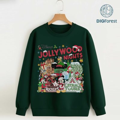 Disney Jollywood Nights Christmas PNG – Mickey & Friends Studios Holiday Design, Instant Digital Download