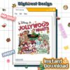 Disney Jollywood Nights Christmas PNG – Mickey & Friends Studios Holiday Design, Instant Digital Download