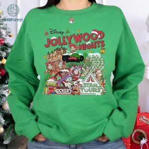Disney Toy Story Christmas Studios Jollywood Nights PNG, Cute Christmas Shirt, Instant Download, Digital Files