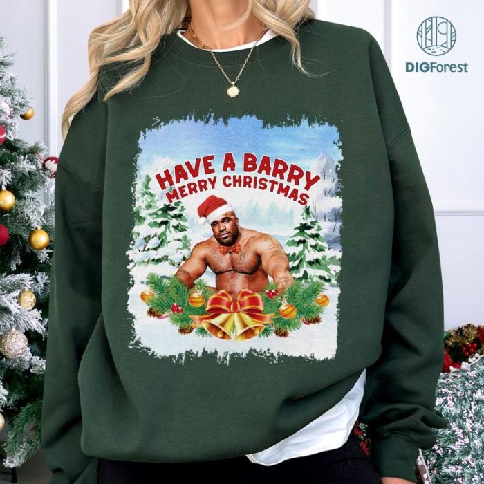 Barry Merry Christmas T-shirt PNG | Digital Design File | Christmas Vibe Instant Download