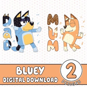 Bluey Dad Bluey Mum Png Download, Bluey Dad Png, Bluey Clipart, Bluey And Bingo Dad Mum Png, Bluey Family, Bluey Birthday Png