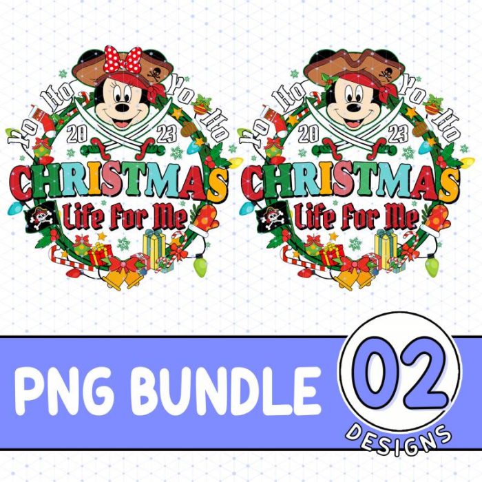 Disney Mickey and Minnie Christmas Png, Yo Ho Yo Ho Christmas Png, Disneyland Christmas Couple Png, Mickey's Very Merry Christmas Party 2023