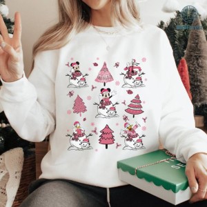 Disney Vintage Mickey Pink Christmas Tree PNG| Retro Mickey And Friends Pink Christmas Shirt | Cute Christmas Shirt | WDW Disneyland Xmas