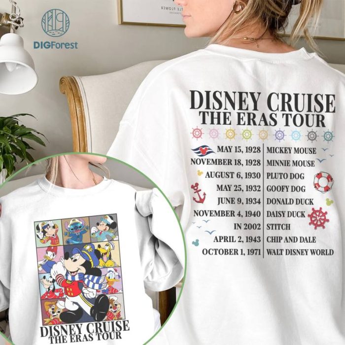 Two-sided Disney Christmas Cruise Eras Tour Png, Cruise Time Shirt, Cruise Trip Shirt, Matching Disneyland Cruise Png, Mickey And Friends Digital Download