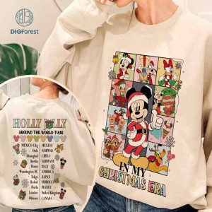 Disney Mickey Eras Tour Christmas Png, Mickey and Friends Shirt, Two-sided Disneyland Shirt, Mickey And Friend Holly Jolly Christmas Sweatshirt, Digital Download
