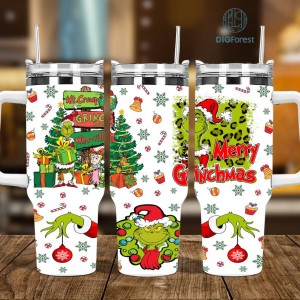 Christmas 40oz Tumbler Wrap Png, Cartoon Christmas Tumbler 40oz Png, Merry Christmas 2 pieces 40oz Tumbler Png, Sublimation Designs