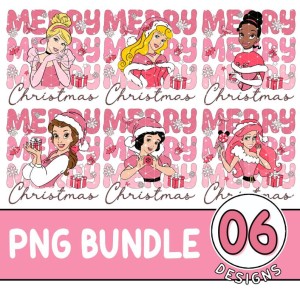 Disney Princess Pink Christmas Bundle, Disneyland Family Christmas Png, Girls Trip Shirt, Magic Kingdom Christmas Png, Digital Download