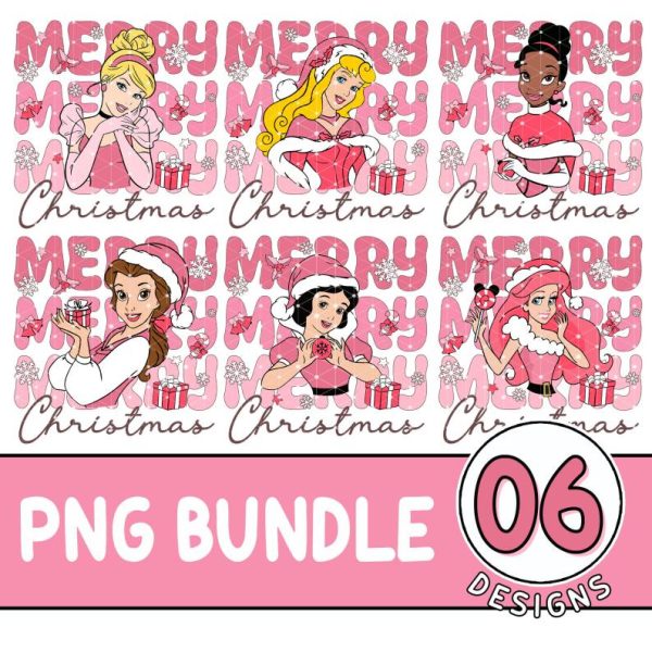 Disney Princess Pink Christmas Bundle, Disneyland Family Christmas Png, Girls Trip Shirt, Magic Kingdom Christmas Png, Digital Download