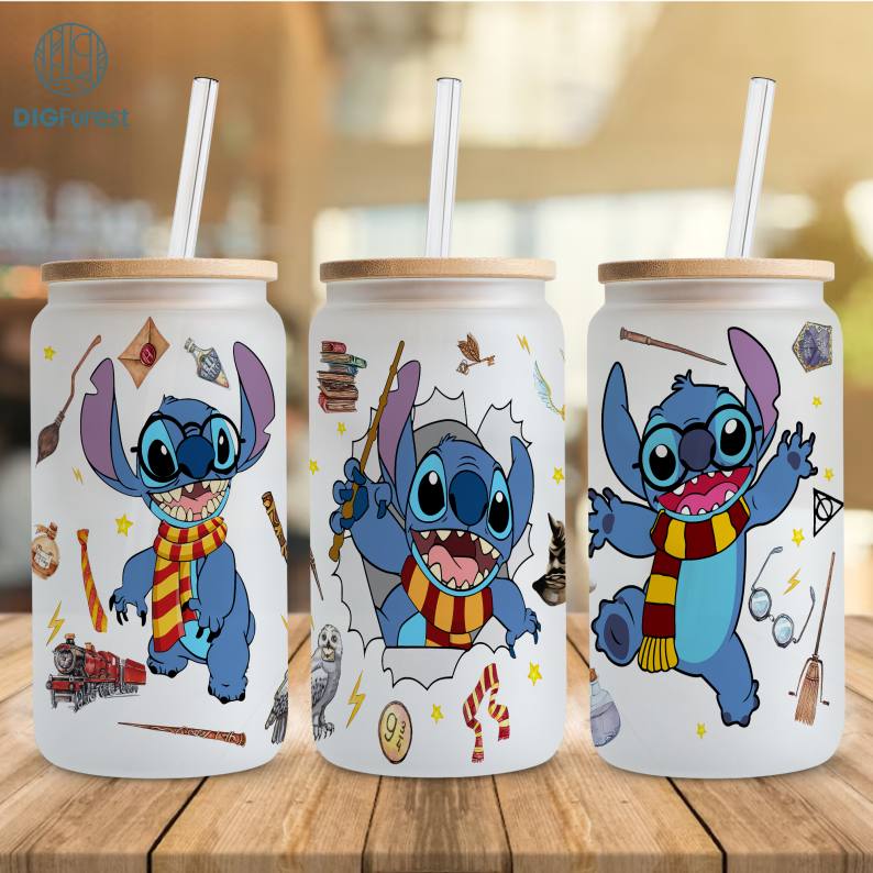Disney Wizard Tumbler Wrap, Full Glass Can Wrap, Cartoon Tumbler PNG, Wizard Can Glass, Cartoon Tumbler Wrap, 16oz Libbey Glass Can, Png Download