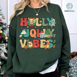 Funny Cartoon Custom Xmas Png, Pokemon Holly Jolly Vibes PNG, Happy Holiday Clothing, Christmas Gift 2023, Digital File, Instant Download