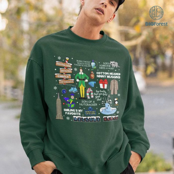 Buddy The Elf Christmas Png, Son Of A Nutcracker Sweatshirt, Elf Quote Png, Buddy Elf Png, Christmas Movie Png, Sublimation Designs