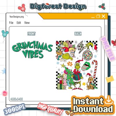 Merry Grinchmas PNG – Cute Xmas Shirt, Grinch Christmas, “That’s It I’m Not Going” Grinchmas Vibes Design