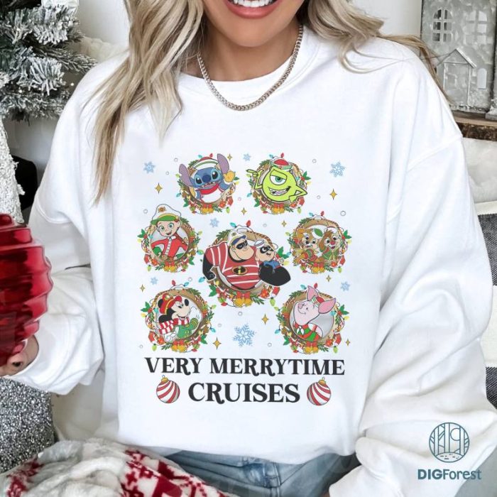 Disneyland Cruise Family Christmas Png, Disney Cruise Line Christmas Shirt, Disneyland Character Png, Family Xmas Shirt, Family Holiday Trip, Digital Download