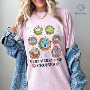 Disney Monsters Inc Very Merrytime Cruises Christmas Png, Monsters Incs Christmas Shirt, Christmas Cruise Png, Disneyland Family Cruise, Instant Download