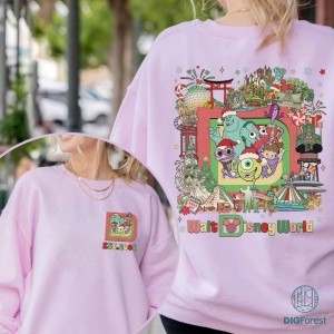 Disney Christmas Monster Inc Png, Personalized Shirt, Disneyland Family Xmas Png, Family Holiday Trip, Monster University Png, Digital Download
