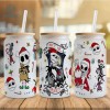Christmas Nightmare Movie 16oz Glass Wrap Sublimation Design | Xmas Friends Jack Horror 16oz Libbey Glass Can Wrap Png | Instant Download